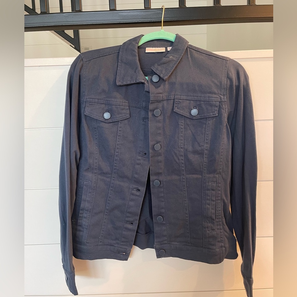 Women's Navy Denim Jacket by Kim Gravel